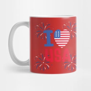 I LOVE THE USA Mug